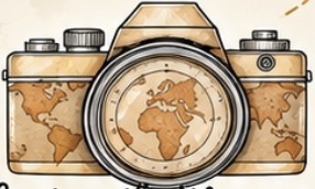 Capture the Memories Travel camera-globe logo